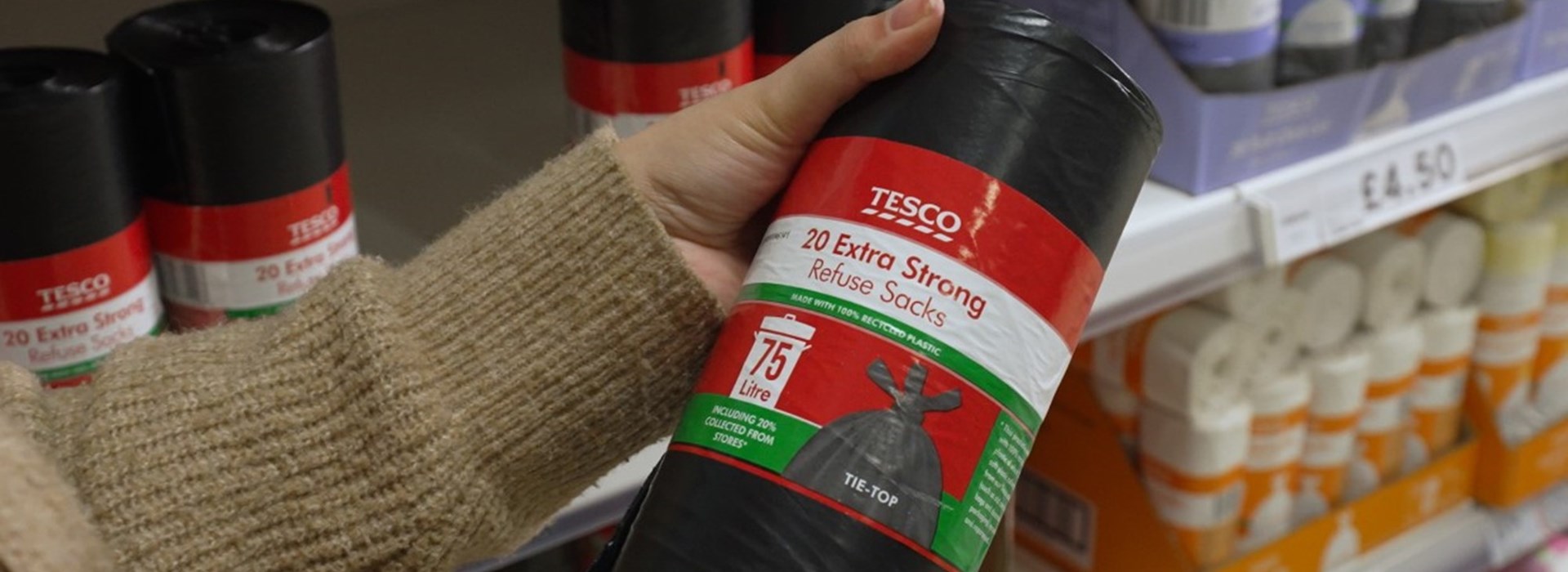 Soft plastics collected at Tesco to bin liners in new recycling